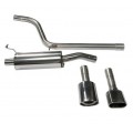 Piper exhaust Volkswagen Polo 1.8 20v GTi Stainless Steel cat back system 1 silencer